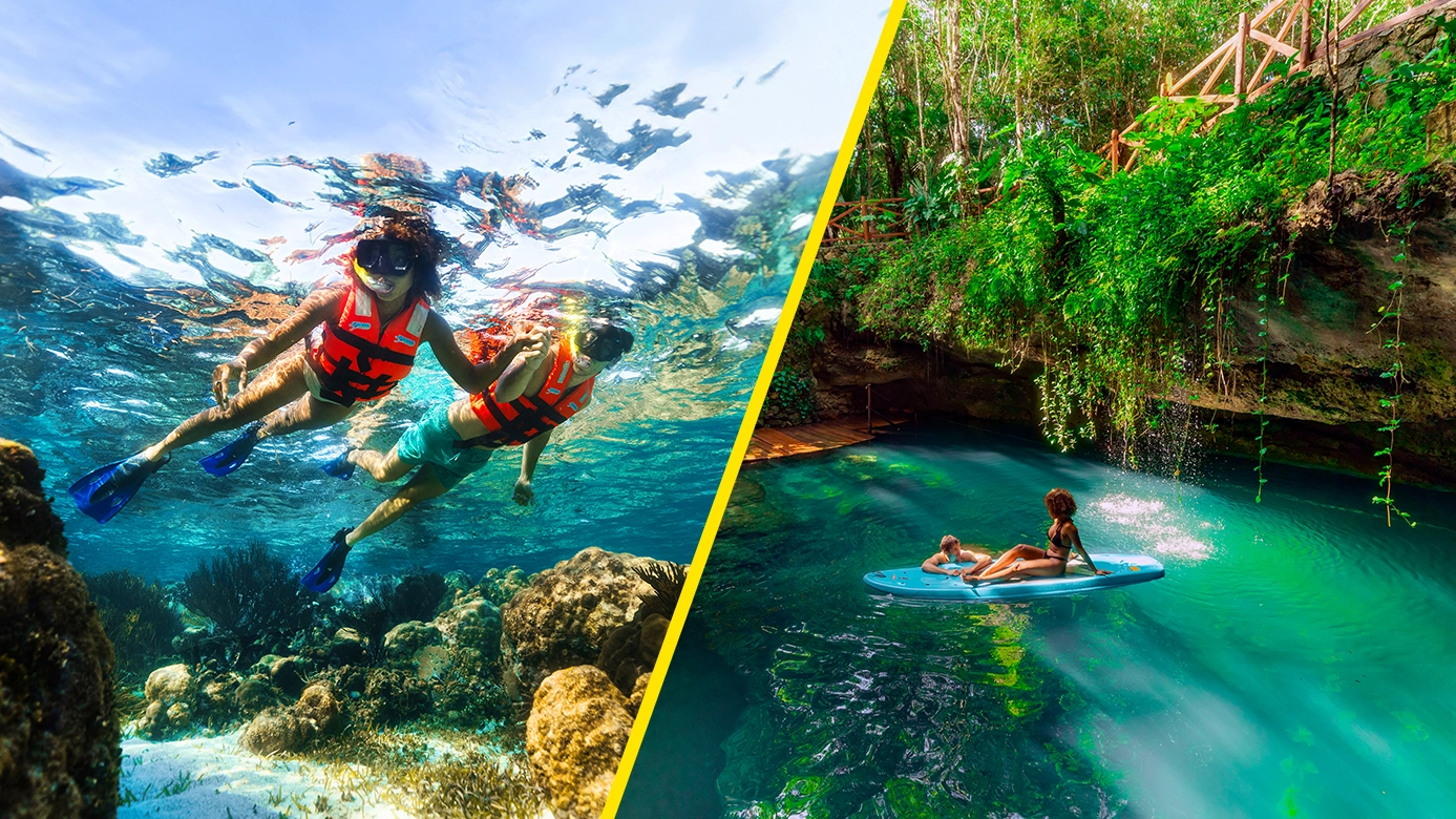 snorkeling and cenote adventure package