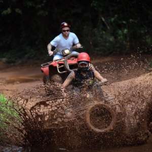 atv plash in the mod adventure tours in cancun